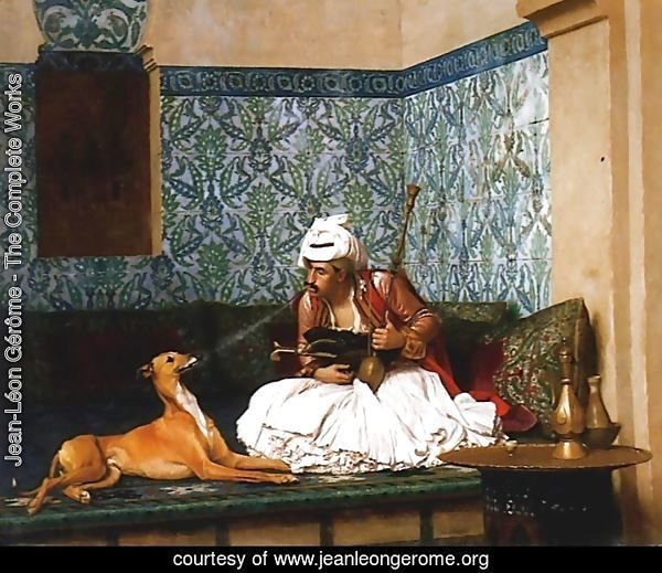 Une Plaisanterie (A Joke) (or Arnaut blowing Smoke at the Nose of his Dog)
