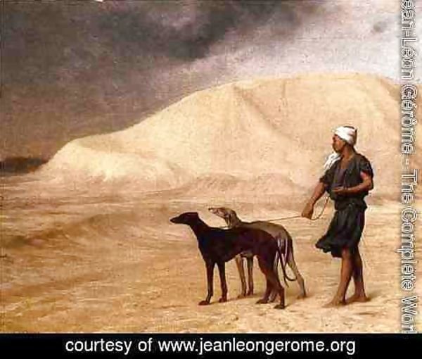 Jean-Léon Gérôme - Team of Dogs in the Desert