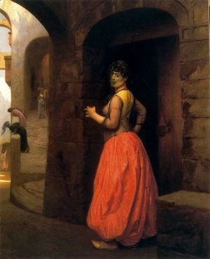 Jean-Léon Gérôme - Woman from Cairo, Smoking a Cigarette
