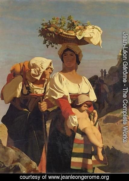 Jean-Léon Gérôme - Two Italian Peasant Women and an Infant