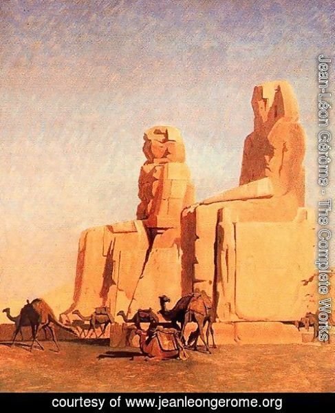 Jean-Léon Gérôme - Thebes Colosseums, Memnon and Sesostris (study)