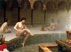 Jean-Léon Gérôme - A Bath, Woman Bathing Her Feet