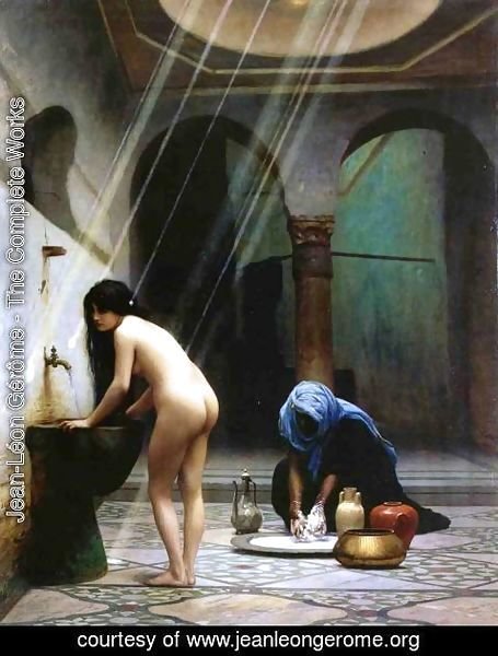 Jean-Léon Gérôme - A Moorish Bath   Turkish Woman Bathing No 2