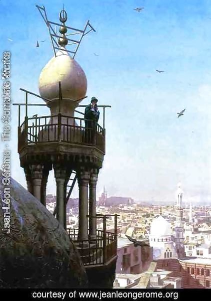 Jean-Léon Gérôme - A Muezzin Calling From The Top Of A Minaret The Faithful To Prayer