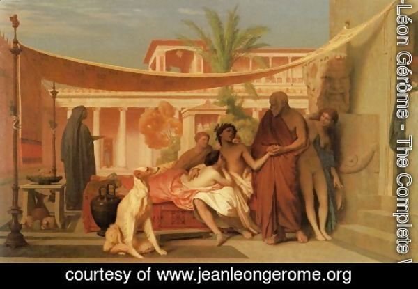 Jean-Léon Gérôme - Socrates Seeking Alcibiades In The House Of Aspasia