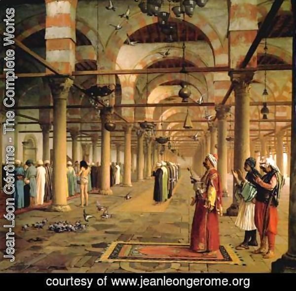 Jean-Léon Gérôme - Public Prayer in the Mosque of Amr, Cairo