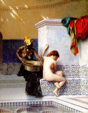 Jean-Léon Gérôme - Bain turc ou Bain maure (deux femmes) (Turkish Bath or Moorish Bath (Two Women))