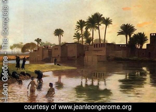 Jean-Léon Gérôme - Bathers by the Edge of a River