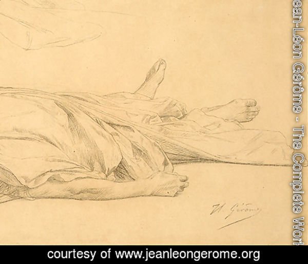 Jean-Léon Gérôme - The Dead Caesar [detail: 3]
