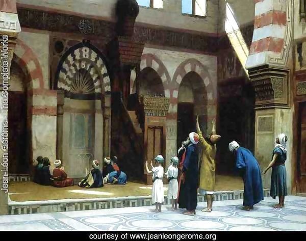 Prayer in the Mosque of Caid Bey, in Cairo