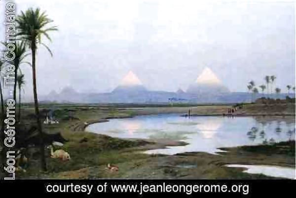 Jean-Léon Gérôme - The Pyramids, Sunrise