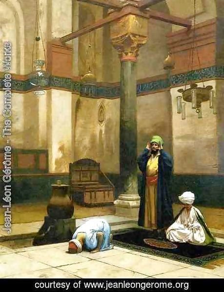 Jean-Léon Gérôme - Three Worshippers Praying in a Corner of a Mosque