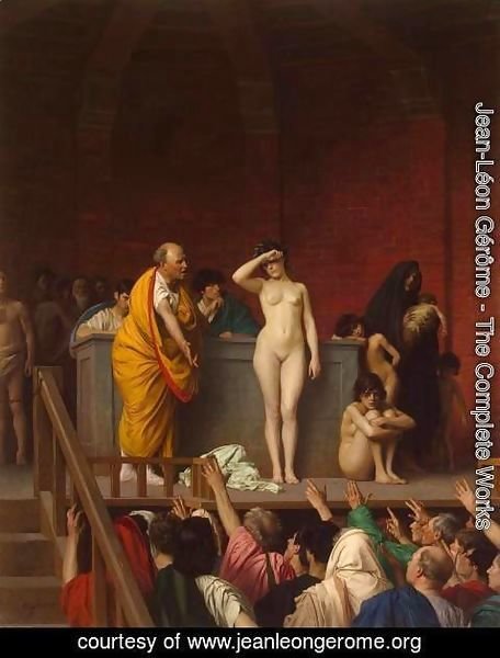 Jean-Léon Gérôme - Slave Auction or Slave Market in Rome