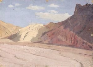 Jean-Léon Gérôme - Les Montagnes Au Bord D'Un Wadi
