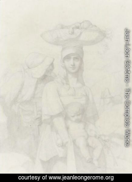 Jean-Léon Gérôme - Two Italian Peasants And A Child