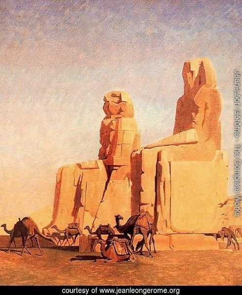 Thebes Colosseums, Memnon and Sesostris (study)