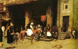 Jean-Léon Gérôme - A Street Scene In Cairo