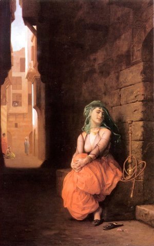 Jean-Léon Gérôme - Arab Girl With Waterpipe